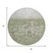 Homeroots 8' Fern Green And Silver Round Abstract Washable Indoor Outdoor Area Rug 632073 - alternate 7