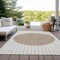 Homeroots 8' X 10' Ivory And Brown Striped Washable Indoor Outdoor Area Rug 597172 - alternate 6