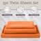 Lavish Home Brushed Microfiber Twin Sheets 3-Piece Sheet Set with Pillowcase, Flat, and Fitted Sheets, Rust 66-MF75S-T-RUS - alternate 6