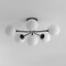 Jonathan Y Olivier Parisian 24" 6-Light Globe Modern Industrial Iron Bistro LED Semi Flush Mount, Black JYL9542B - alternate 11