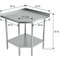 Amgood Stainless Steel Corner Work Table 32in. x 32in. x 35in. with 1.5in. Backsplash, Galvanized AMG CWT-2424-BS-Z - alternate 9