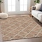 Homeroots 3' X 5' Brown Copper And Beige Geometric Washable Indoor Outdoor Area Rug 594737 - alternate 8