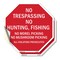 Signmission No Trespassing No Hunting, Fishing, 4 inch X 4 inch, Vinyl Decal, 2PK OC-D-2PACK-4-97 - alternate 1