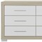 Homeroots 63" Natural And White Wood Six Drawer Double Dresser 643689 - alternate 16