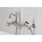 Kingston Brass Two-Handle Wall Mount Bridge Kitchen Faucet with Brass Sprayer, Brushed Nickel KS2448AXBS - alternate 6