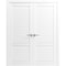 Sartodoors Interior Double Doors 56 x 84 inches, Louver 3388 White Silk, Wood Interior Louvered Frame, Close LOUVER3388DD-WS-3684 - alternate 1