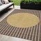 Homeroots 5' X 8' Brown And Beige Striped Washable Indoor Outdoor Area Rug 597152 - alternate 1