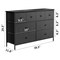 Homeroots 40" Black And Gray Eight Drawer Fabric Dresser 438316 - alternate 3