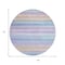 Homeroots 8' Lavender Sky Blue And Beige Round Striped Washable Indoor Outdoor Area Rug 631217 - alternate 6