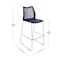 Flash Furniture HERCULES Series Navy Stack Bar Stool with Air-Vent Back and Gray Powder Coated Sled Base, 3PK 3-RUT-498A-BS-NV-GG - alternate 10