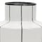 Homeroots 16" White And Black Striped Ceramic Cylinder Table Vase 608359 - alternate 5