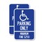 Signmission With Modified Isa Icon Parking Only Minimum Fine $250, 18'' X 24'' 2 Signs, Heavy Gauge Aluminum, 2PK A-1824-2PACK-22700 - alternate 1