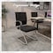 Leisuremod Benmar Modern Office Chair with Faux Leather Sled Base Task Chair & Arms BGO19BLL - alternate 9