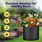 Ipower 1 Gallon Grow Bags Heavy Duty 300G Thickened Nonwoven Fabric Plant Pots, Black, 5PK GLGROWBAG1X5BLK - alternate 7
