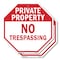 Signmission Private Property No Trespassing, 10 inch X 10 inch, Aluminum Metal Signs, 2PK OC-A-2PACK-10-161 - alternate 1
