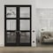 Sartodoors Hidden Double Doors, Lucia 2552 Matte Black Concealed Metal Frame 64 x 96 (2* 32x96) Left-hand Outs LUCIA2552DMF-BLK-64x96-LH-O - alternate 4