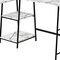 Homeroots 47" White and Black Wood and Metal Corner Trestle Computer Desk 489991 - alternate 4