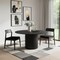 Homeroots 60" Black Solid Wood Pedestal Base Round Top Dining Table 721035 - alternate 6