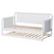 Baxton Studio Lucera Bobbin Daybed with Trundle, Twin, White 263-14373-14375-ZORO - alternate 10