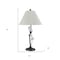 Homeroots 32" Rust Metal Table Lamp With Gray Empire Shade 524753 - alternate 5