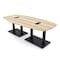 Skutchi Designs Arc Boat Conference Table, 45 in W, 96 in L, Brown HAR-ABOT-48x96-DOU.BK-K525-EBLK - alternate 1