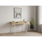 Homeroots 47" Natural and White Wood and Metal H-Shape Computer Desk With Two Drawers 489891 - alternate 5