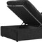 Homeroots Black Linen Blend Modular L Shaped Three Piece Corner Sectional 716928 - alternate 4