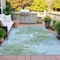 Homeroots 5' X 8' Sage And Denim Blue Abstract Washable Indoor Outdoor Area Rug 630652 - alternate 6