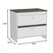 Homeroots 22" Wood Two Drawer Nightstand 477905 - alternate 4