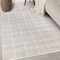 World Rug Gallery Bohemian Stripe Lines Washable Non Slip Area Rug 3 ft x 5 ft Ivory WR68IVORY3X5 - alternate 1