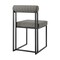 Armen Living Anastasia Dining Chair with Matte Black Iron and Light Gray Faux Leather - Set of 2 LCANSIBLKPGRY - alternate 8