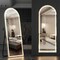 Simple Deluxe 63'x20' Arched Full Length Mirror with LED Lights, Body Floor Mirror with Dimming and 3 Color Light 3A88MIROGZ2063NWHT - alternate 1