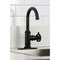 Kingston Brass Single-Handle Bar Faucet with Knurled Handle, Matte Black KSD8500RKZ - alternate 6