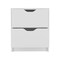 Homeroots 19" White Wood Two Drawer Nightstand 543690 - alternate 1