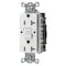 Hubbell Wiring Hubbell 20A GFCI Receptacle, Self-Test, 125V 2P3W - White GFRST20W - alternate 1