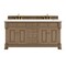 James Martin Vanities Brookfield 72 in. Double Vanity, Pecan w/ 3 CM White Zeus Silestone Top 547-V72-PCN-3WZ - alternate 1