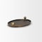 Homeroots 16in Antiqued Gold Metal Hand Finished Oval Vanity Tray With Handles 731277 - alternate 5