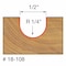 Freud Round Nose Router Bit, 1/2" Cutting Dia. 18-108 - alternate 4