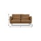 Homeroots 60" Brown Leather Sofa With Black Legs 640971 - alternate 7