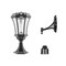 Gama Sonic Victorian Bulb Solar Light w/Motion Sensor, Wall/Pier/3 in. Fitter Mounts, Black 94BS50033 - alternate 7