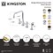 Kingston Brass Bridge Kitchen Faucet with Brass Sprayer, Polished Nickel KS8286DLBS - alternate 6