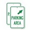 Signmission Parking Area with Upper Right Arrow, 12'' X 18'' 2 Signs, Heavy Gauge Aluminum, 2PK A-1218-2PACK-23463 - alternate 1
