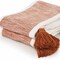 Homeroots 50" X 60" Orange Woven Cotton Striped Throw Blanket with Tassels 516506 - alternate 6