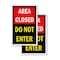 Signmission Area Closed Do Not Enter, A-Frame & 2 Decals Installed, Heavy-Duty Plastic Frame SBHD-D-2436-Area Closed Do Not Enter - alternate 5