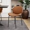 Leisuremod Servos Dining Side Chair, Upholstered Faux Leather Seat and Powder Coated Iron Frame, Dark Brown SCBL-22DBR - alternate 9