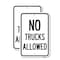 Signmission Parking Lot Sign No Trucks Allowed, 18'' X 24'' 2 Signs, Heavy Gauge Aluminum, 2PK A-1824-2PACK-23419 - alternate 1