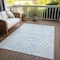 Homeroots 8' X 10' Sky Blue And Ivory Animal Print Washable Indoor Outdoor Area Rug 600657 - alternate 8