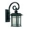 Homeroots Matte Black Frosted Linen Glass Lantern Wall Light 398626 - alternate 5