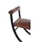 Homeroots 29" Brown and Black Metal And Genuine Leather Director's Chair 548250 - alternate 9