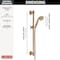 Delta Universal Showering Components H2OKinetic 3-Setting Slide Bar Hand Shower 51308-CZ - alternate 6